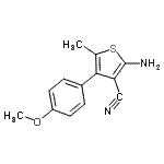 CAS#: 100005-23-0, 2-Amino-4-(4-Methoxyphenyl)-5-Methyl-3-Thiophenecarbonitrile