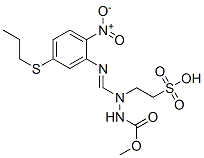 CAS#: 100098-41-7, 2-((Methoxycarbonylamino)-(2-nitro-5-(n-propylthio)phenylimino)methylamino)ethansulfonic acid