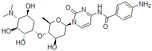 CAS#: 100108-92-7, 4-Amino-N-[1-[(2R,4R,5S,6R)-5-[(1S,2R,3S,4R,5S)-4-Dimethylamino-2,3,5-Trihydroxycyclohexyl]Oxy-4-Hydroxy-6-Methyloxan-2-Yl]-2-Oxopyrimidin-4-Yl]Benzamide