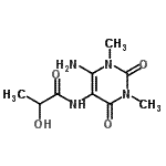 CAS#: 100144-13-6, N-(6-Amino-1,3-Dimethyl-2,4-Dioxo-1,2,3,4-Tetrahydro-5-Pyrimidinyl)-2-Hydroxypropanamide