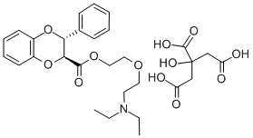 CAS 登录号：100447-55-0， (E)-3-苯基-1,4-苯并二恶烷-2-羧酸2-(2-(二乙基氨基)乙氧基)乙酯柠檬酸盐