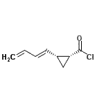 CAS 登录号：100515-96-6， (1R,2R)-2-[(1E)-1,3-丁二烯-1-基]环丙烷甲酰氯