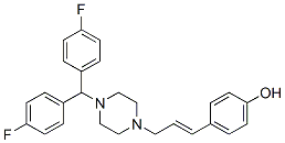 CAS#: 100551-77-7, 1-(Bis(4-Fluorophenyl)Methyl)-4-(3-(4'-Hydroxyphenyl)-2-Propenyl)Piperazine