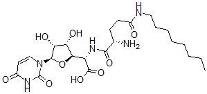 CAS 登录号:100566-82-3, N(gamma)-(辛基)谷氨酰胺酰-尿嘧啶多氧菌素C