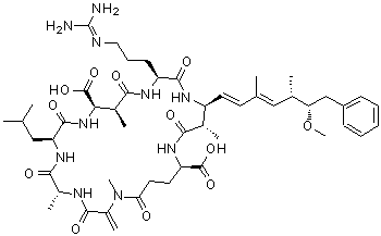 CAS 登录号：101043-37-2， 微囊藻毒素-Lr