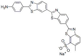 CAS 登录号：10132-80-6， 2''-(4-氨基苯基)-6-甲基[2,6':2',6''-三联苯并噻唑]-7-磺酸钠