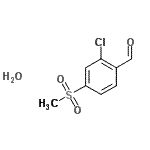 CAS 登录号：101349-95-5， 2-氯-4-(甲基磺酰基)苯甲醛水合物(1:1)