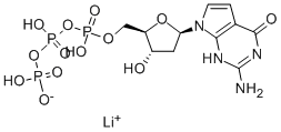CAS#: 101515-08-6, 2-Amino-7-[2-Deoxy-5-O-[Hydroxy[[Hydroxy(Phosphonooxy)Phosphinyl]Oxy]Phosphinyl]-beta-D-Erythro-Pentofuranosyl]-1,7-Dihydro-4H-Pyrrolo[2,3-d]Pyrimidin-4-One