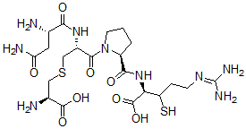 CAS 登录号：101531-76-4， (2-1')-二硫醚半胱氨酰(6)-精氨加压素(5-8)
