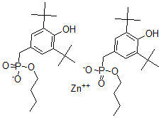 CAS#: 10175-95-8, Zinc Dibutyl Bis[[[3,5-Bis(1,1-Dimethylethyl)-4-Hydroxyphenyl]Methyl]Phosphonate]