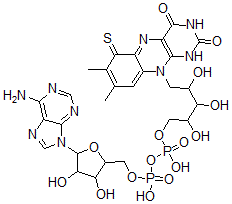 CAS#: 101760-90-1, [5-(6-Aminopurin-9-Yl)-3,4-Dihydroxyoxolan-2-Yl]Methyl [[5-(7,8-Dimethyl-2,4-Dioxo-6-Sulfanylidene-1H-Benzo[g]Pteridin-10-Yl)-2,3,4-Trihydroxypentoxy]-Hydroxyphosphoryl] Hydrogen Phosphate