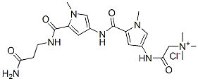 CAS#: 101772-50-3, 2-((5-(((5-(((3-Amino-3-oxopropyl)amino)carbonyl)-1-methyl-1H-pyrrol-3-yl)amino)carbonyl)-1-methyl-1H-pyrrol-3-yl)amino)-N,N,N-trimethyl-2-oxoethanaminium chloride