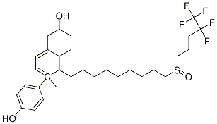 CAS 登录号：101908-22-9， (5S,6S)-6-(4-羟基苯基)-6-甲基-5-[9-(4,4,5,5,5-五氟戊基亚磺酰)壬基]-7,8-二氢-5H-萘-2-醇
