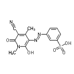 CAS 登录号：102056-35-9， 3-[(E)-(5-氰基-2-羟基-1,4-二甲基-6-氧代-3-吡啶基)偶氮]苯磺酸