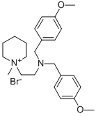 CAS#: 102207-18-1, 1-(2-(Bis(4-Methoxybenzyl)Amino)Ethyl)-1-Methyl-Piperidinium Bromide
