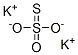 CAS 登录号：10233-00-8， 硫代硫酸钾盐