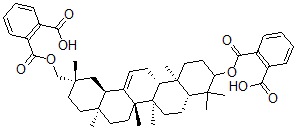 CAS#: 102416-27-3, 2-[[(4aR,6aR,6bS,8aS,11S,12aR,14aR,14bR)-11-[(2-Carboxybenzoyl)Oxymethyl]-4,4,6a,6b,8a,11,14b-Heptamethyl-1,2,3,4a,5,6,7,8,9,10,12,12a,14,14a-Tetradecahydropicen-3-Yl]Oxycarbonyl]Benzoic Acid