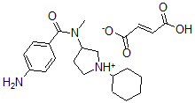 CAS#: 102585-97-7, 4-Amino-N-(1-Cyclohexylpyrrolidin-1-Ium-3-Yl)-N-Methylbenzamide (E)-4-Hydroxy-4-Oxobut-2-Enoate