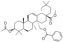 CAS#: 102637-01-4, Methyl (4aS,6aR,6aR,6bR,8aR,10S,12aR,14bS)-10-Acetyloxy-6alpha-(Benzoyloxymethyl)-2,2,6b,9,9,12a-Hexamethyl-1,3,4,5,6,6a,7,8,8a,10,11,12,13,14b-Tetradecahydropicene-4a-Carboxylate