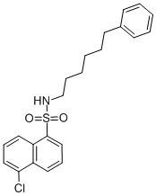 CAS 登录号：102649-78-5， 5-氯-N-(6-苯基己基)萘-1-磺酰胺