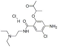 CAS 登录号：102670-59-7， 4-氨基-5-氯-N-(2-二乙基氨基乙基)-2-(3-氧代丁烷-2-基氧基)苯甲酰胺盐酸盐