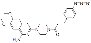 CAS 登录号：102714-70-5， (E)-1-[4-(4-氨基-6,7-二甲氧基-喹唑啉-2-基)哌嗪-1-基]-3-(4-叠氮基苯基)丙-2-烯-1-酮