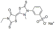 CAS 登录号：10285-73-1， 3-[(5E)-5-(3-乙基-4-氧代-2-硫代-1,3-噻唑烷-5-亚基)-4-甲基-2-硫代-1,3,4-噻二唑烷-3-基]苯磺酸钠