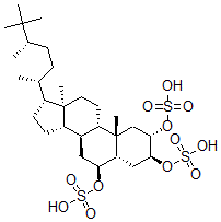 CAS#: 103065-20-9, [(2S,3S,5S,6S,8S,9S,10R,13R,14S,17R)-10,13-Dimethyl-2,3-Disulfooxy-17-[(2R,5S)-5,6,6-Trimethylheptan-2-Yl]-2,3,4,5,6,7,8,9,11,12,14,15,16,17-Tetradecahydro-1H-Cyclopenta[a]Phenanthren-6-Yl] Hydrogen Sulfate