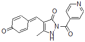 CAS 登录号:103847-83-2, N(1)-异烟酰-3-甲基-4-(4-羟基苄叉)-2-吡唑啉-5-酮