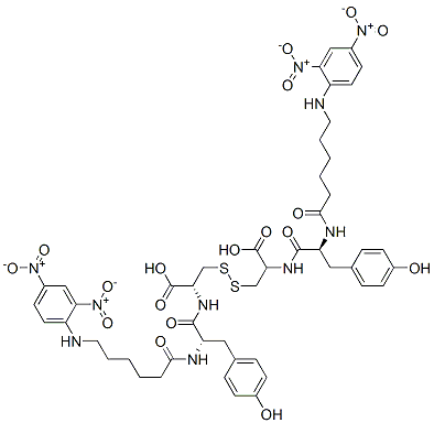CAS#: 104077-25-0, N-(6-((2,4-Dinitrophenyl)amino)-1-oxohexyl)-L-tyrosyl-L-cysteine (2-2')-disulfide