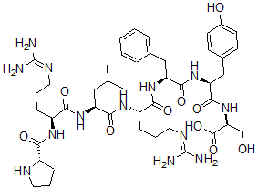 CAS#: 104186-26-7, N-[N-[N-[N2-[N-(N2-L-Prolyl-L-arginyl)-L-leucyl]-L-arginyl]-L-phenylalanyl]-L-tyrosyl]-L-Serine