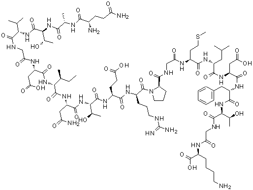 CAS 登录号：104360-70-5， L-谷氨酰胺酰-L-丙氨酰-L-别苏氨酰-L-缬氨酰甘氨酰-L-alpha-天冬氨酰-D-别异亮氨酰-L-天冬氨酰胺酰-L-苏氨酰-L-alpha-谷氨酰-D-精氨酰-D-脯氨酰甘氨酰-L-蛋氨酰-D-亮氨酰-L-alpha-天冬氨酰-L-苯基丙氨酰N基-L-别苏氨酰甘氨酰-L-赖氨酸
