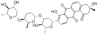 CAS#: 104542-46-3, (3R)-9-[(2R,4R,5R,6R)-4-[(2S,5S,6S)-5-[(2S,4R,5S,6R)-4,5-Dihydroxy-6-Methyloxan-2-Yl]Oxy-6-Methyloxan-2-Yl]Oxy-5-Hydroxy-6-Methyloxan-2-Yl]-3,8-Dihydroxy-3-Methyl-2,4-Dihydrobenzo[b]Phenanthrene-1,7,12-Trione