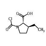 CAS 登录号：104561-27-5， (3S)-1-(氯甲酰基)-3-乙基-L-脯氨酸