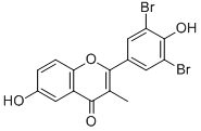 CAS 登录号:104567-72-8, 2-(3,5-二溴-4-羟基苯基)-6-羟基-3-甲基苯并吡喃-4-酮