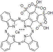 CAS#: 105155-92-8, 29H,31H-Phthalocyanine-1,2,3,4-Tetrasulfonic Acid, Cerium(3+) Salt (1:1)