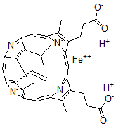 CAS 登录号：105236-15-5， 2-乙烯基-4-异丙基次氯血红素