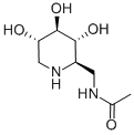 CAS 登录号：105265-96-1， N-[(3S,4R,5R,6R)-4,5-二羟基-6-(羟基甲基)-3-哌啶基]-乙酰胺