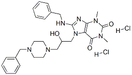 CAS 登录号：105319-52-6， 8-(苄基氨基)-7-[3-(4-苄基哌嗪-1-基)-2-羟基丙基]-1,3-二甲基嘌呤-2,6-二酮二盐酸盐