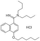 CAS 登录号：1055-55-6， N,N-二丁基-4-己氧基萘-1-甲脒盐酸盐