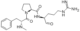 CAS#: 105806-65-3, N-Methyl-D-phenylalanyl-N-((1S)-1-formyl-4-guanidinobutyl)-L-prolinamide sulfate (1:1)