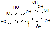 CAS 登录号：106054-18-6， 1-(羟基甲基)-5-[[4,5,6-三羟基-3-(羟基甲基)-1-环己-2-烯基]氨基]环己烷-1,2,3,4-四醇
