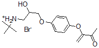 CAS#: 106095-27-6, Tert-Butyl-[2-Hydroxy-3-[4-(3-Oxobut-1-En-2-Yloxy)Phenoxy]Propyl]Azanium Bromide