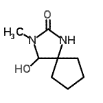 CAS#: 106663-35-8, 4-Hydroxy-3-Methyl-1,3-Diazaspiro[4.4]Nonan-2-One