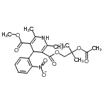 CAS#: 106666-00-6, 2-Acetoxy-2-Methylpropyl Methyl 2,6-Dimethyl-4-(2-Nitrophenyl)-1,4-Dihydro-3,5-Pyridinedicarboxylate