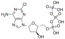 CAS 登录号：106867-30-5， [(2R,3S,5R)-5-(6-氨基-2-氯嘌呤-9-基)-3-羟基四氢呋喃-2-基]甲基(羟基-膦酰氧基磷酰)磷酸氢酯