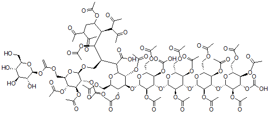 CAS#: 107016-69-3, O-2,3,4,6-Tetra-O-Acetyl-beta-D-Glucopyranosyl-(1-3)-O-2,4,6-Tri-O-Acetyl-beta-D-Glucopyranosyl-(1-3)-O-2,4,6-Tri-O-Acetyl-beta-D-Glucopyranosyl-(1-3)-O-2,4,6-Tri-O-Acetyl-beta-D-Glucopyranosyl-(1-3)-O-2,4,6-Tri-O-Acetyl-beta-D-Glucopyranosyl-1-(1-3)-O-2,4,6-Tri-O-Acetyl-beta-D-Glucopyranosyl-(1-3)-O-2,4,6-Tri-O-Acetyl-beta-D-Glucopyranosyl-(1-3)-D-Glucitol Pentaacetate