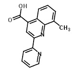 CAS 登录号：107027-35-0， 8-甲基-2-(2-吡啶基)-4-喹啉羧酸