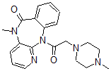 CAS#: 107425-93-4, 5-Methyl-11-[2-(4-Methylpiperazin-1-Yl)Acetyl]Pyrido[2,3-b][1,4]Benzodiazepin-6-One