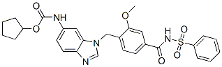 CAS#: 107786-78-7, Cyclopentyl N-[3-[[2-Methoxy-4-(Phenylsulfonylcarbamoyl)Phenyl]Methyl]Benzimidazol-5-Yl]Carbamate